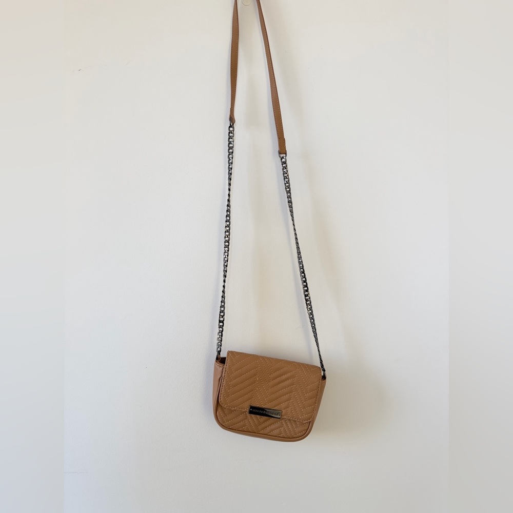 Armani Exchange Brown Quilted Crossbody Bag